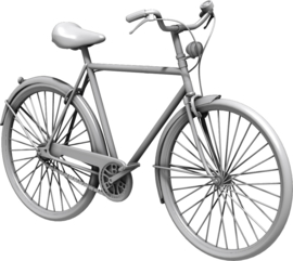 CMK | P72023 | Men's bicycle - first half of 20th century (3 pcs.) | 1:72