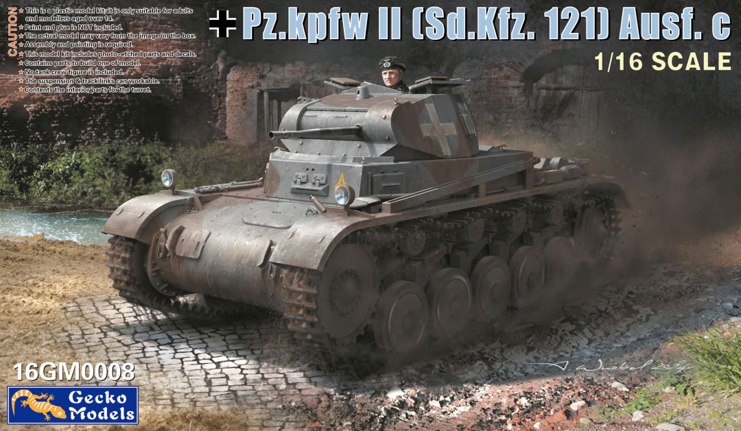 Gecko | 16GM0008 | Pz.Kpfw. II (Sd.Kfz.121) Ausf.c | 1:16