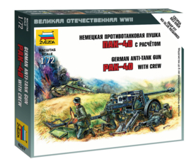 Zvezda | 6257 | Pak 40 Anti-tank Gun with Crew | 1:72