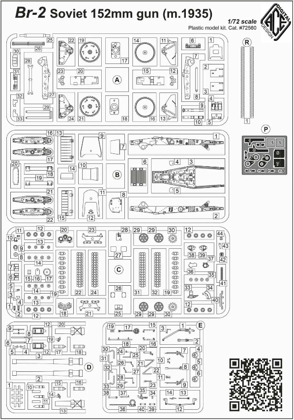 ACE | 72560 | Soviet 152mm gun M.19.35 Br-2 | 1:72