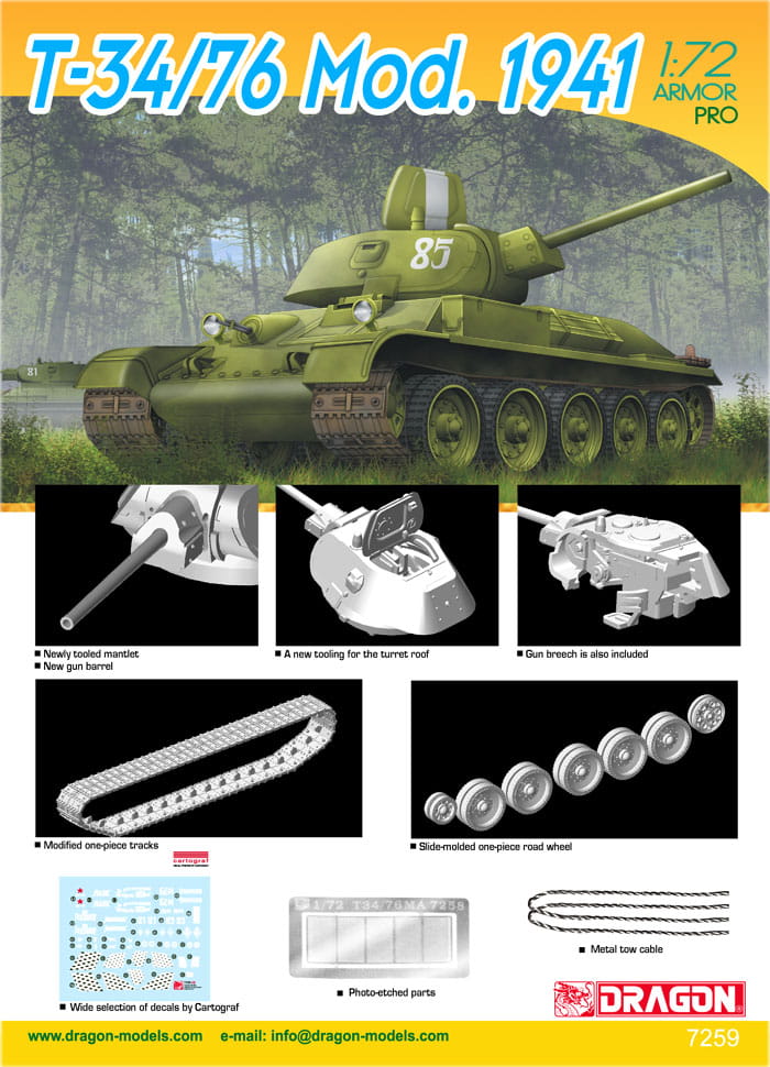 Dragon | 7259 | T-34/76 Mod. 1941 | 1:72