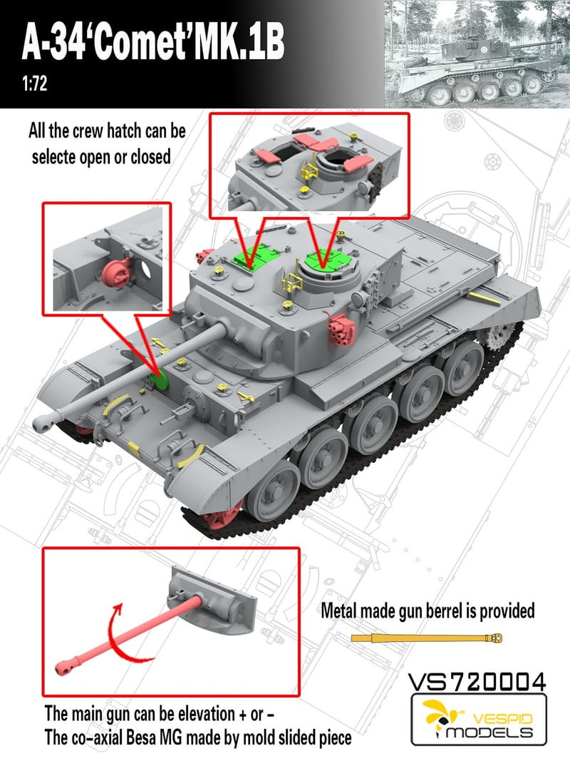 Vespid | 720004 | A-34 Comet Mk.IB | 1:72