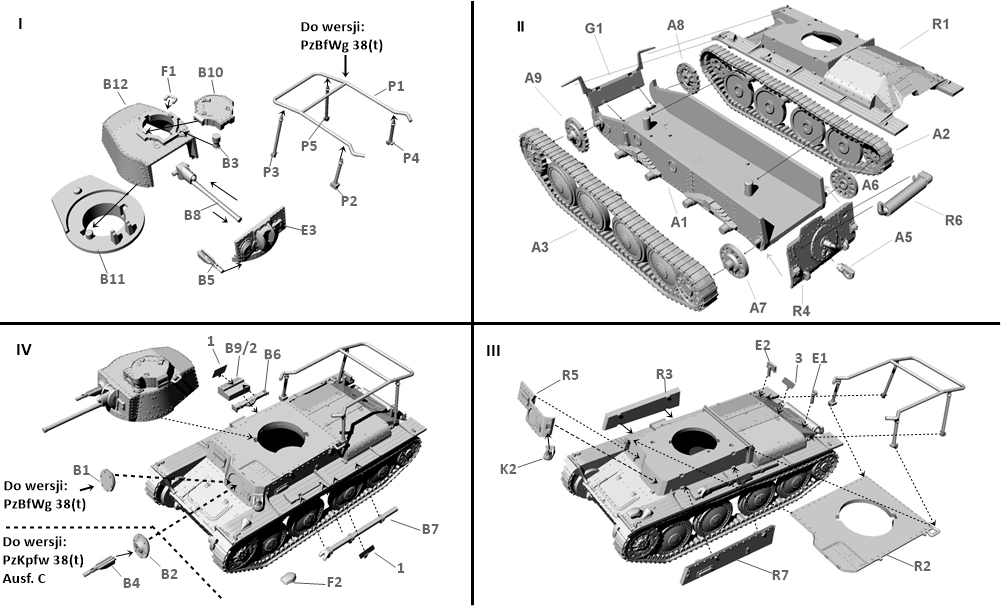 FTF | 091 | Pz.Kpfw. 38(t) Ausf. C / Pz.Bef.Wg. 38(t) | 1:72