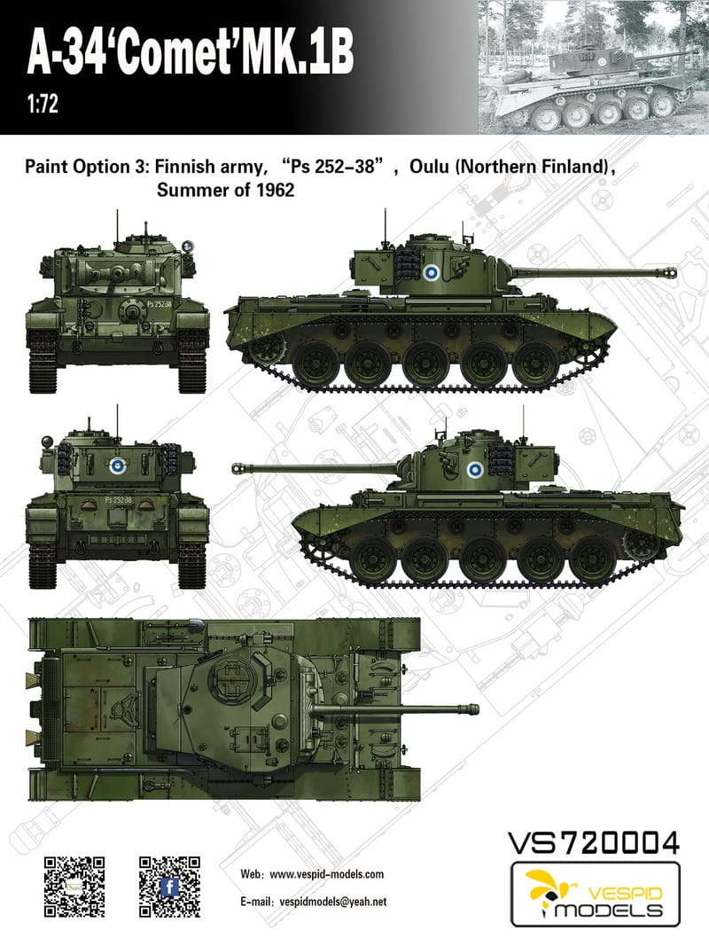 Vespid | 720004 | A-34 Comet Mk.IB | 1:72