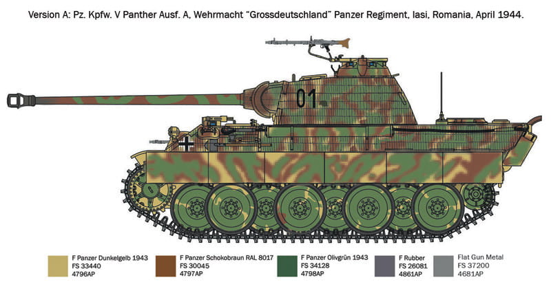 Italeri | 7018 | Sd.Kfz. 171 Pz.Kpfw. V Panther Ausf. A | 1:72