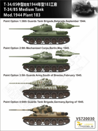 Vespid | 720030 | T-34/85 Mod.1944 Plant 183 | 1:72
