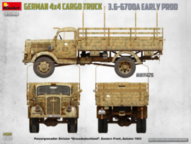 MiniArt | 35199 | German 4x4 Cargo Truck 3.6-6700A (Early) | 1:35