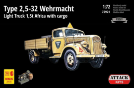 Attack | 72921 | Opel Type 2,5-32 Wehrmacht Africa with gargo | 1:72