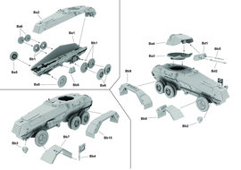 FTF | 064 | German heavy armored car Sd.Kfz. 231 6-Rad | 1:72