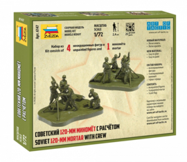 Zvezda | 6147 | Soviet 120mm mortar and crew | 1:72