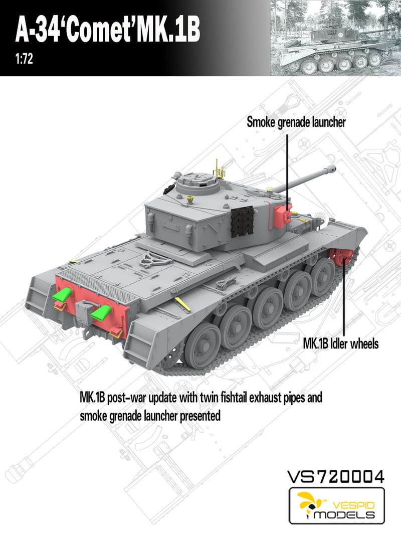 Vespid | 720004 | A-34 Comet Mk.IB | 1:72
