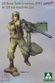 Takom | 1025 | US Army Tank Crewman WW2 w/ .50 Cal MG | 1:16