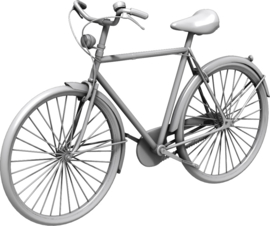 CMK | P72023 | Men's bicycle - first half of 20th century (3 pcs.) | 1:72