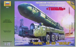Zvezda | 5003 | RUSSIAN INTERCONTINENTAL BALLISTIC MISSILE LAUNCHER "TOPOL" SS-25 "SICKLE" | 1:72