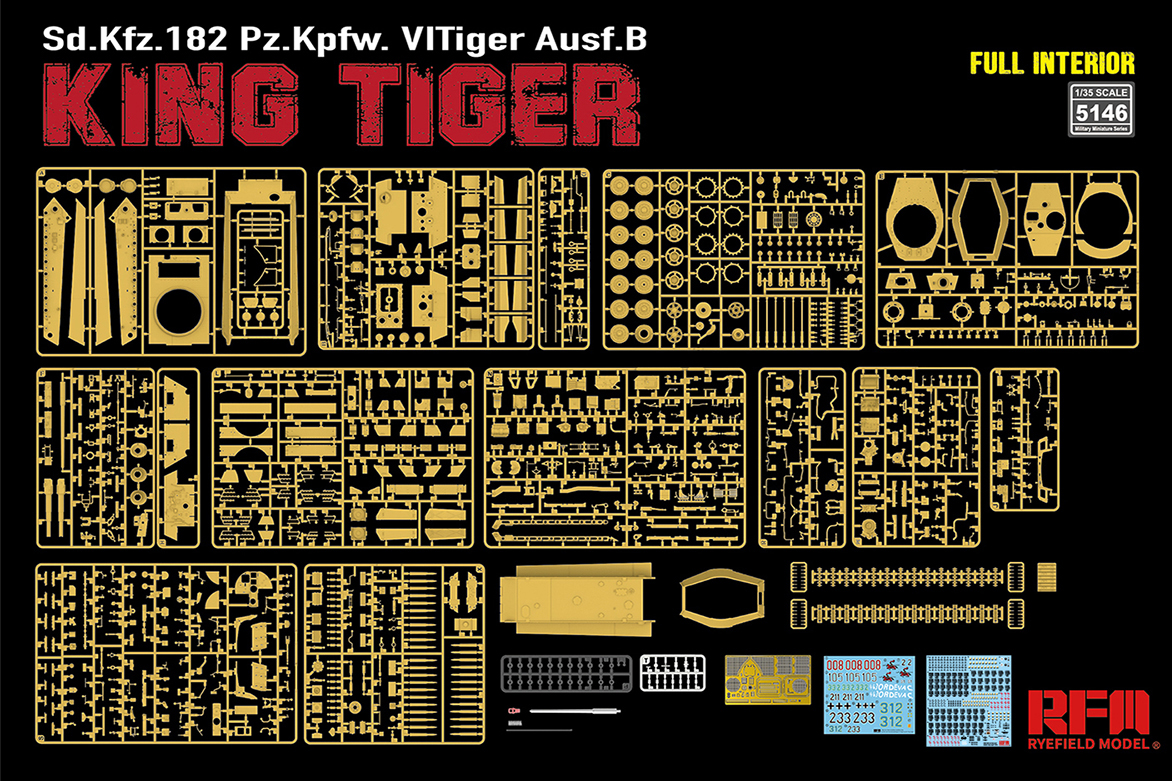 RFM | 5146 | Pz.Kpfw.VI Ausf.B King Tiger Henschel Turret Sd.Kfz. 182 w/ Interior | 1:35
