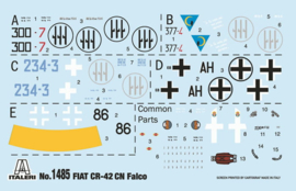 Italeri | 1485 | Fiat CR.42 CN Falco Night Fighter | 1:72
