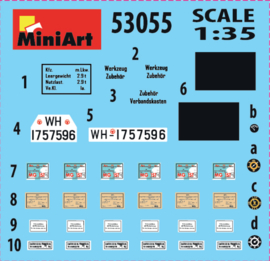 MiniArt | 53055 | German 3T Cargo Truck with MG 151/20 Drilling | 1:35
