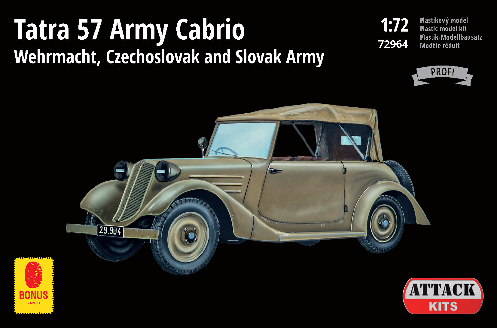 Attack | 72964 | Tatra 57 Army Cabrio | 1:72