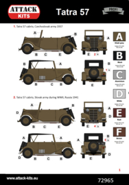 Attack | 72965 | Tatra 57 Army Cabrio Short Czechoslovak and Slovak Army | 1:72