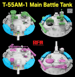 RFM | 5147 | T-55AM-1 Main Battle Tank w/ workable tracks | 1:35
