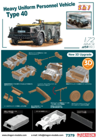 Dragon | 07379 | Heavy Uniform Personnel Vehicle Typ 40 2 in 1 | 1:72