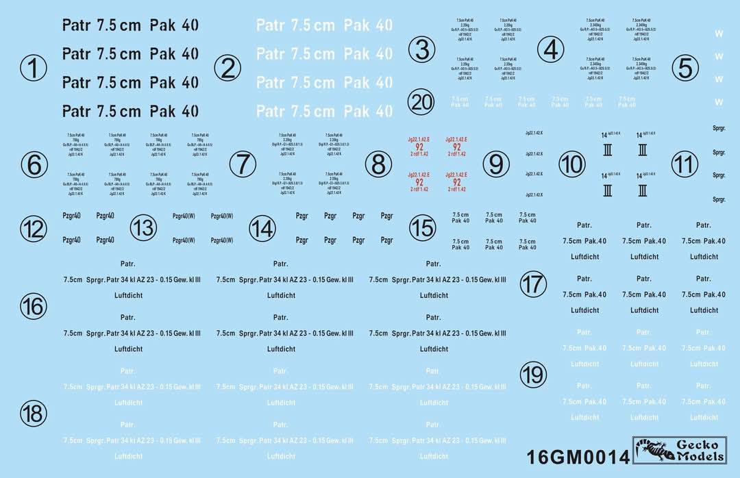 Gecko | 16GM0014 | German 7,5cm PAK 40 Ammo Boxes w/Shells Set | 1:16