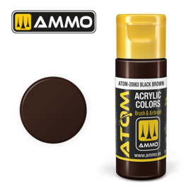 AMMO | 20063 | ATOM COLOR Black Brown