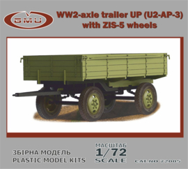 GMU | 72005 | 2-axle trailer UP (U2-AP-3) with ZIS-5 wheels | 1:72