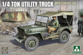 Takom | 2214 | 1/4 Ton Utility Truck with Canvas Top | 1:35
