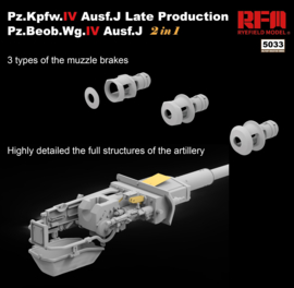 Rye Field Model | 5033 | Pz.Kpfw. IV ausf.J late, workable track links, 2in1 | 1:35