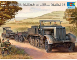 Trumpeter | 07275 | German 18 ton Heavy Halftrack Sd.Kfz.9 and Sd.Ah.116 tank transporter | 1:72
