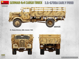 MiniArt | 35199 | German 4x4 Cargo Truck 3.6-6700A (Early) | 1:35