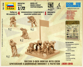 Zvezda | 6168 | British 3" mortar with Crew 1939-1945 | 1:72