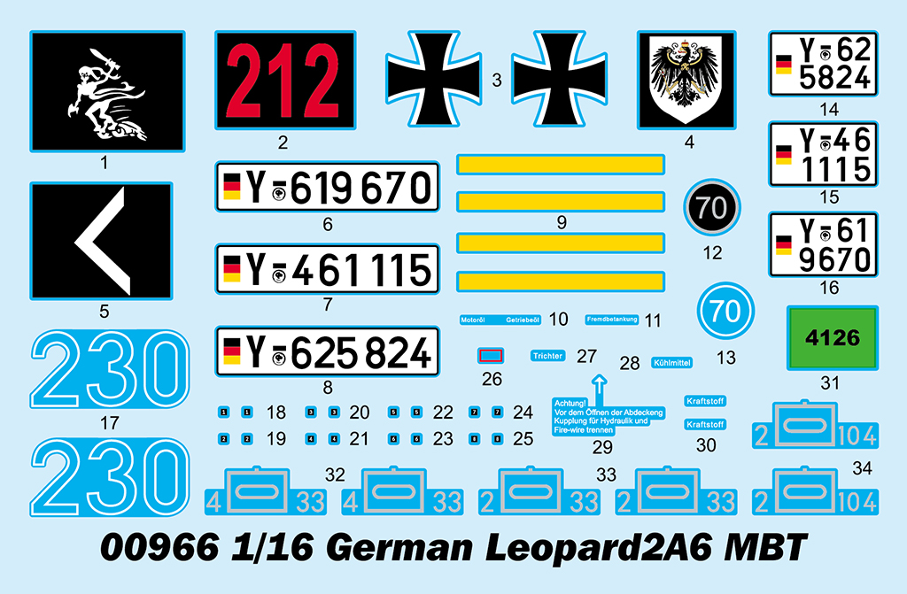 Trumpeter | 00966 | German Leopard 2 A6 MBT | 1:16
