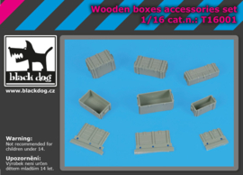 Black Dog | T16001 | Wooden Boxes Accessories Set | 1:16