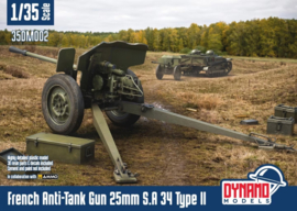 Dynamo | 35DM002 | French Anti-Tank Gun 25mm S.A 34 Type II Standard | 1:35