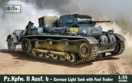 IBG | 35080 | Pz.Kpfw. II Ausf.b Light Tank with fuel trailer | 1:35