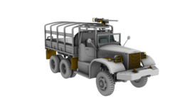 IBG | 72084 | Diamond T 968 Softcab Cargo Truck with M2 MG | 1:72