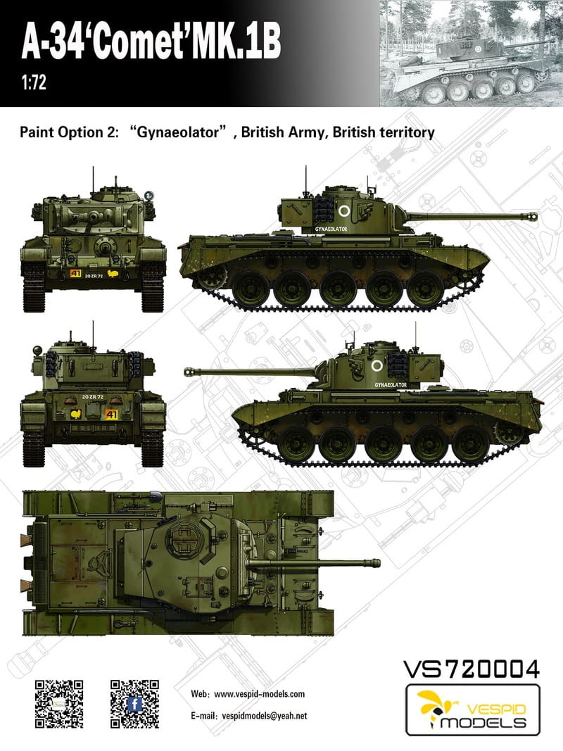 Vespid | 720004 | A-34 Comet Mk.IB | 1:72