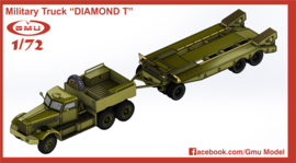 GMU | 72004 | DIAMOND-T 981 and 45-Ton Trailer | 1:72