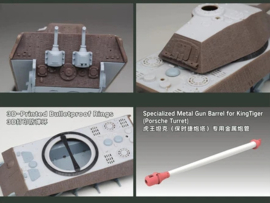 FlyHawk | FH3020Z | Sd.Kfz. 182 Kingtiger Porsche Turret w/ Zimmerit | 1:72