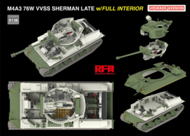 RFM | 5136 | M4A3 Sherman 76W VVSS Late w/Interior (upgrade) | 1:35
