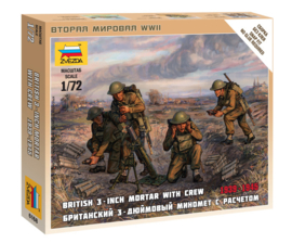 Zvezda | 6168 | British 3" mortar with Crew 1939-1945 | 1:72