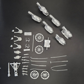 EWM | DutGun08 6towed | Horse Team with Caisson and Crew Towing an 8 Staal Field Gun | 1:72