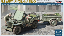 Mirage | 720012 | U.S. Army 1/4 Ton, 4x4 Truck | 1:72