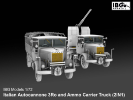 IBG | 72095 | Italian Autocannone 3Ro and Ammo Carrier Truck (2 in 1) | 1:72