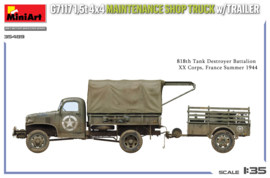 MiniArt | 35498 | G7117 1,5ton 4x4 Maintenance Shop - Truck w/Trailer | 1:35