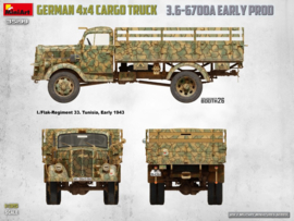 MiniArt | 35199 | German 4x4 Cargo Truck 3.6-6700A (Early) | 1:35