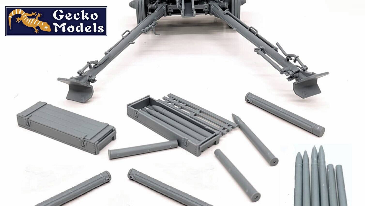 Gecko | 16GM0014 | German 7,5cm PAK 40 Ammo Boxes w/Shells Set | 1:16