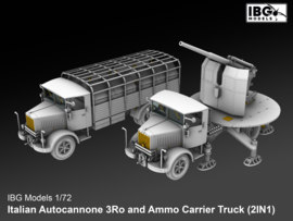 IBG | 72095 | Italian Autocannone 3Ro and Ammo Carrier Truck (2 in 1) | 1:72